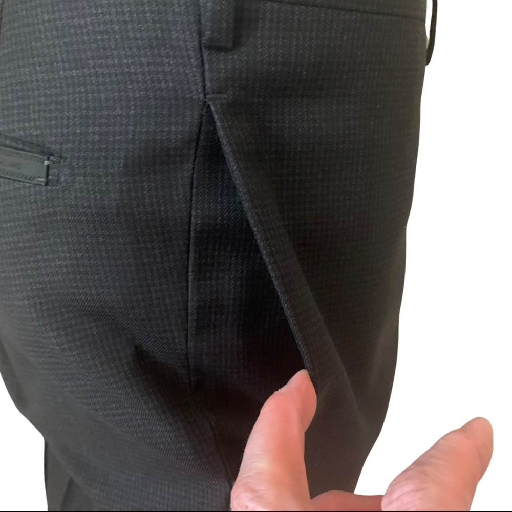PRADA Men’s Virgin Wool Black Houndstooth Trousers Dress Pants Luxury Designer - Picture 4 of 15